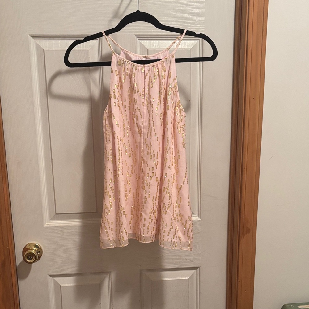 Lilly Pulitzer Pink and Gold Camisole